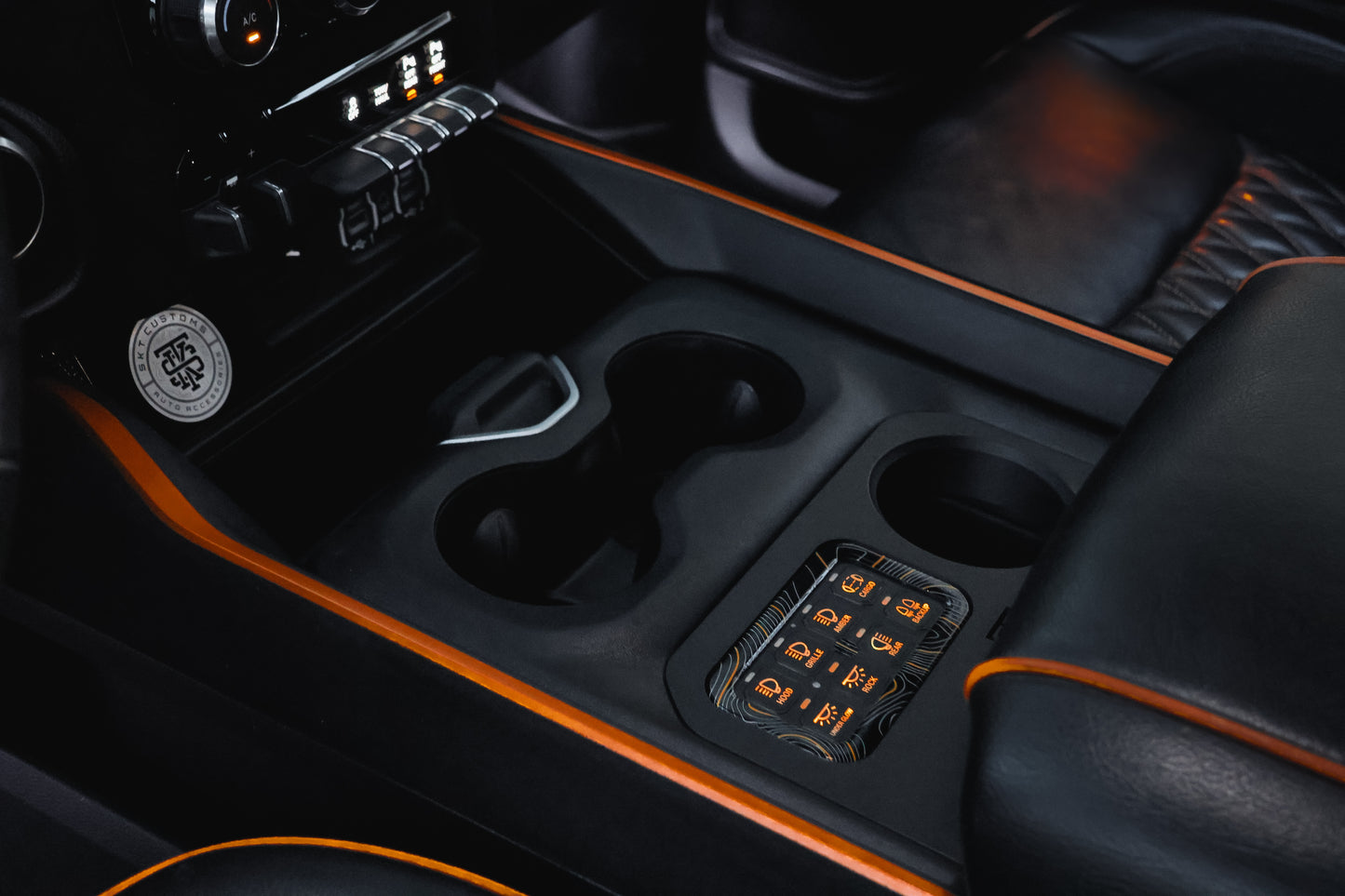 2019+ Ram Trucks Center Console Switch Panel Mount + Cupholder