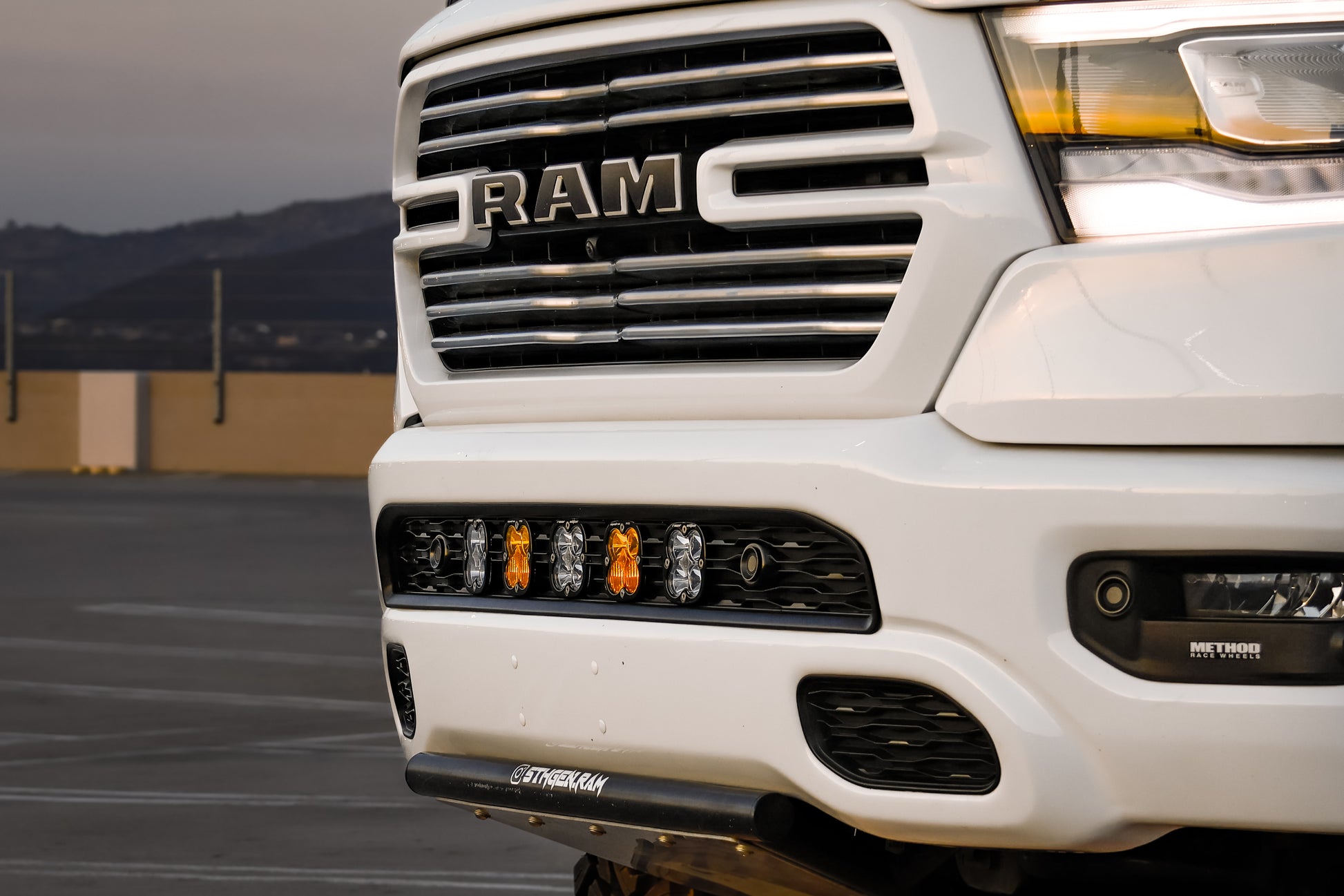 2019-2024 Ram 1500 DT Lower Grille Light Pod Mounting Kit SKT Customs 2019-2024 Ram 1500 DT Lower Grille Light Pod Mounting Kit SKT Customs